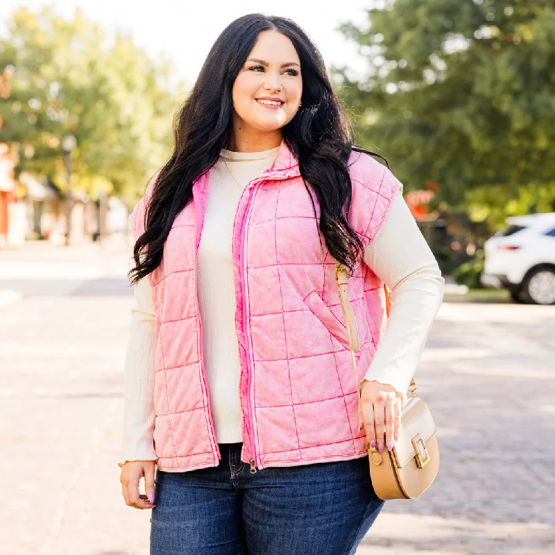 women's tops for boho-chic stylesHarvest Haven Vest, Pink