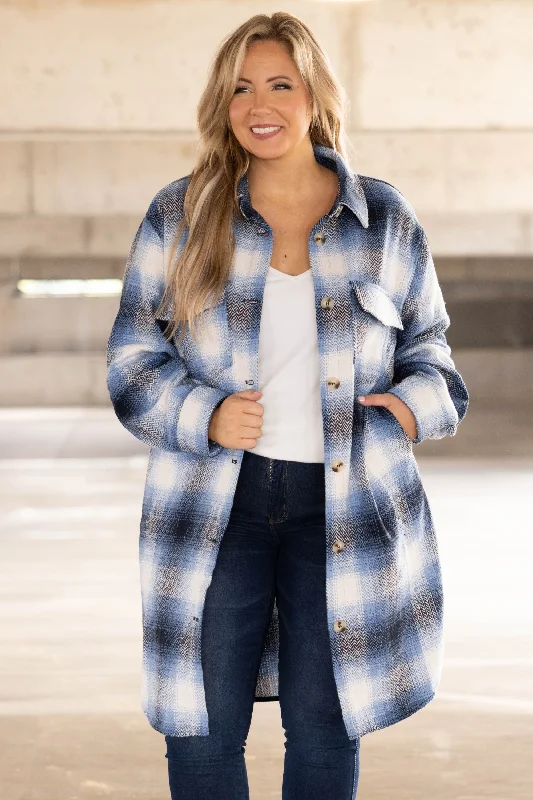 women's tops that offer a perfect blend of style, comfort, and affordabilityOutdoor Nights Coat, Blue