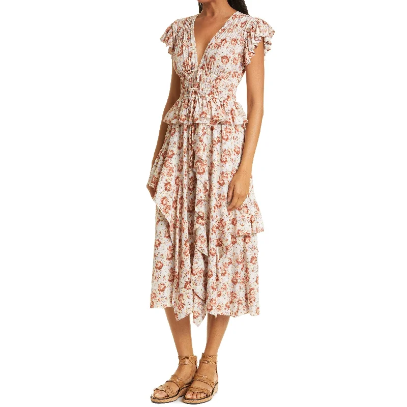 Empire DressUlla Johnson Women's Avia Dress Floral Wisteria Midi Dress