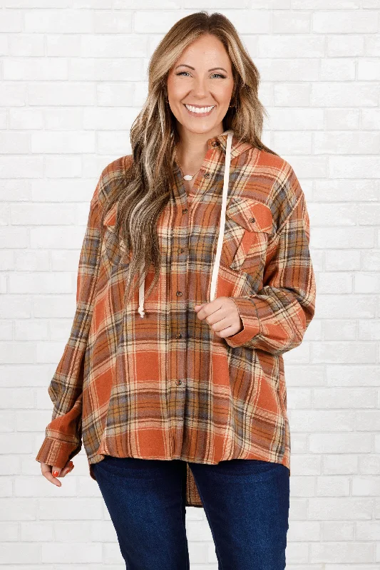 women's tops for picnics in the parkBe Fearless Top, Rust