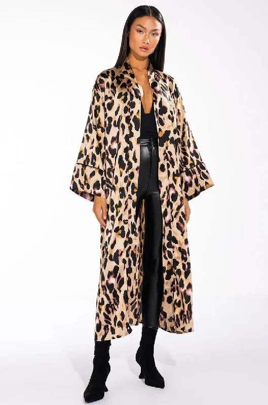 trendy women's coatsANIMAL PRINT DUSTER