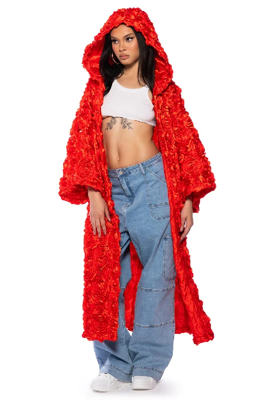 sustainable women's coatsMUSIC TO ME FLORAL KIMONO DUSTER