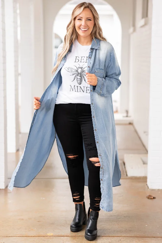 women's tops for statement-making outfitsCreating New Adventures Duster, Denim