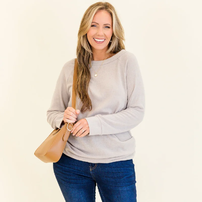 women's tops for those who want to add a pop of color to their outfitsLabor Of Love Top, Taupe