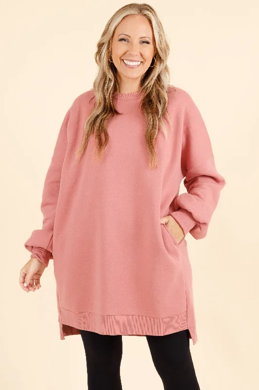 women's tops for those who want to wear pieces that are both functional and fashionableAlways In Style Tunic, Dusty Rose