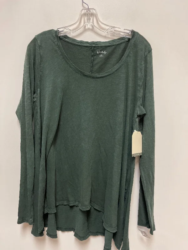 women's tops for those who want to add a touch of sophistication to their casual attireTop Long Sleeve Basic By Wonderly In Green, Size: L