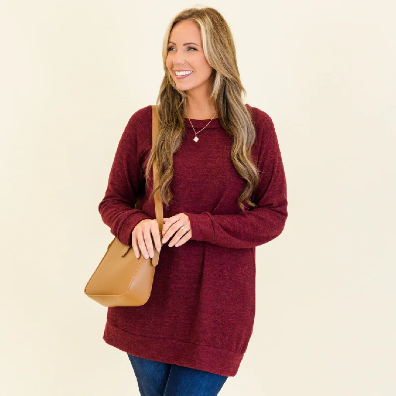 women's tops for those who believe in expressing their individuality through fashionLabor Of Love Top, Burgundy