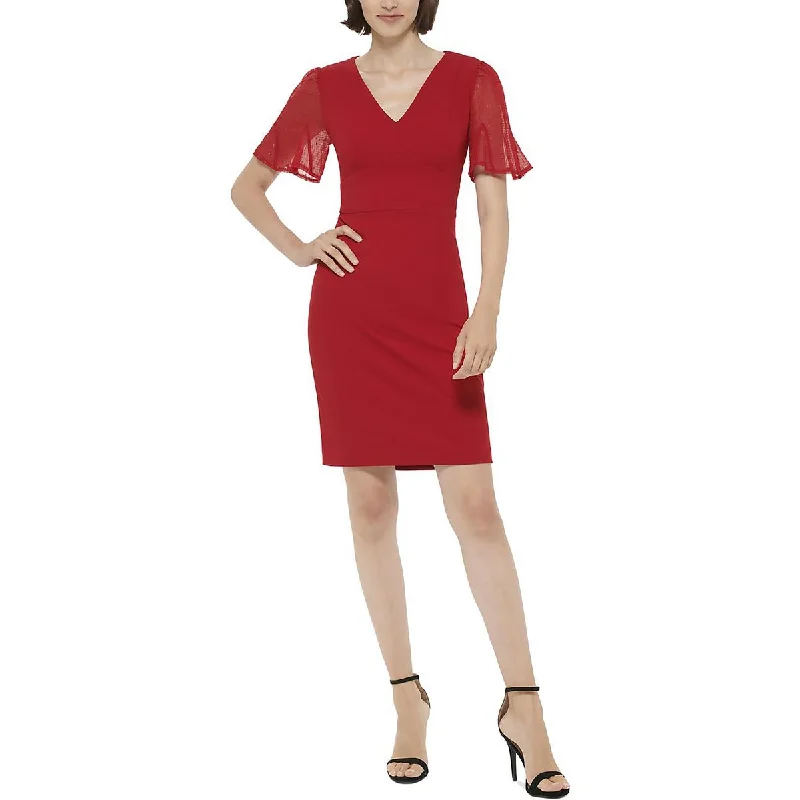 Chiffon DressDKNY Womens Stretch Mini Sheath Dress