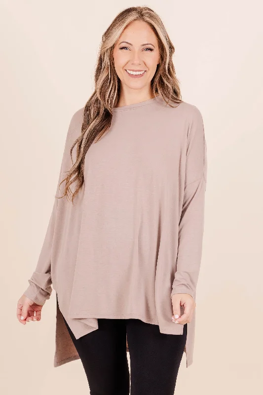 women's tops for those who seek both style and comfortTime Well Spent Top, Ash Mocha