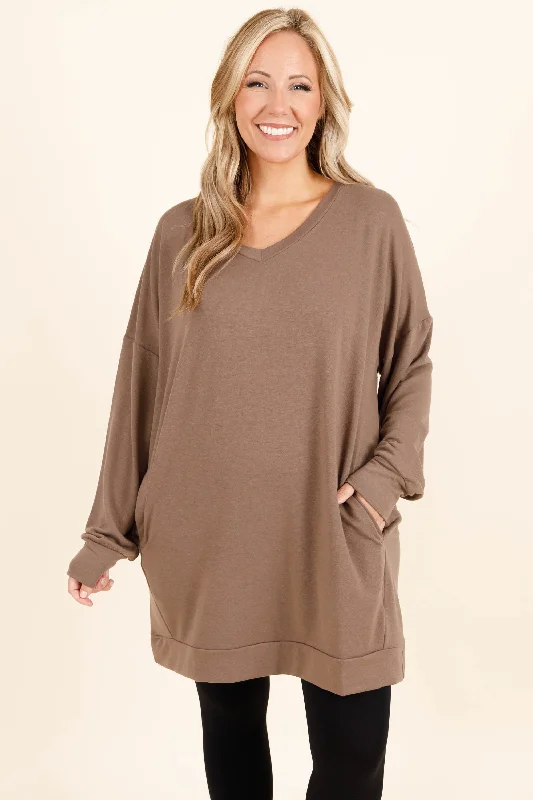 women's tops for everyday eleganceTake It All Tunic, Mocha