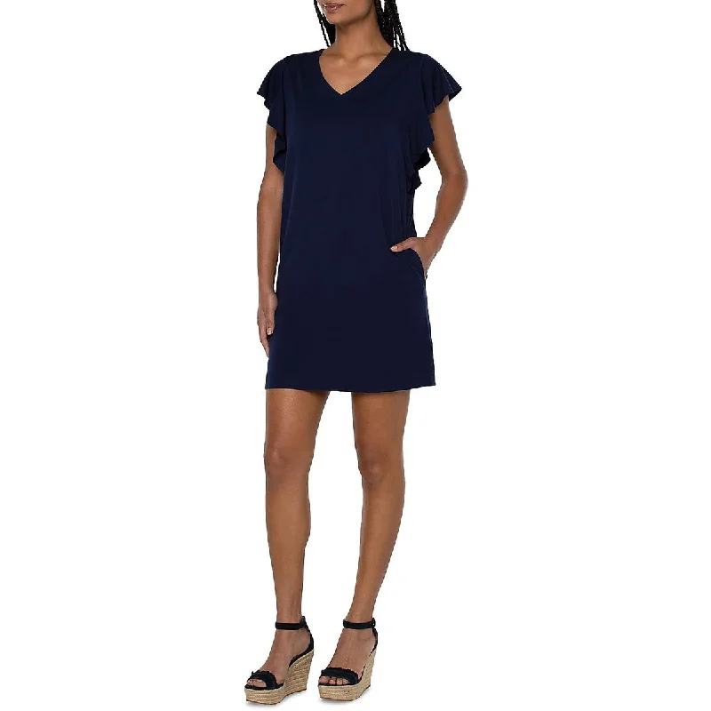 women's trendy dressesLiverpool Womens Juniors Crewneck Mini T-Shirt Dress