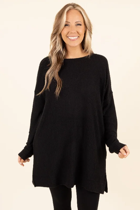 women's tops with unique designsKeeping It Cute Tunic, Black