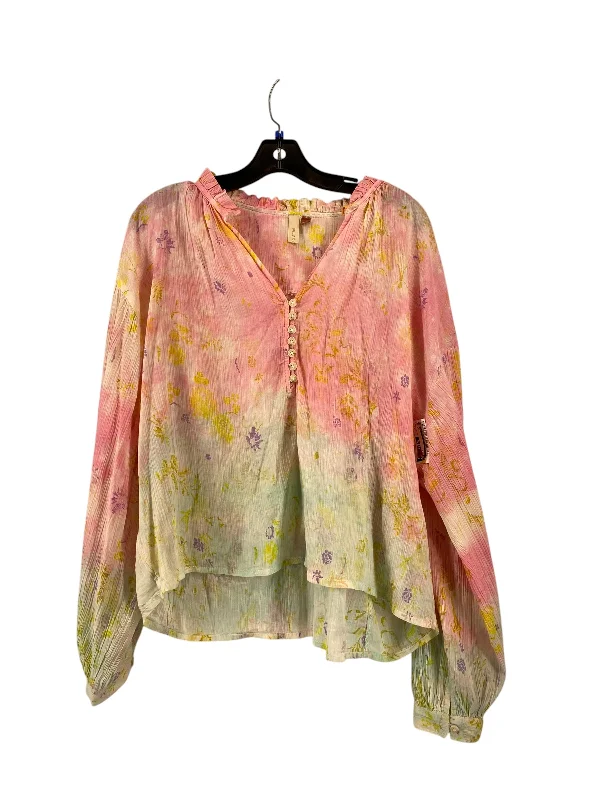 women's tops for those who want to stay updated with the latest fashion trendsTop Long Sleeve By Pilcro In Pink, Size: Xs