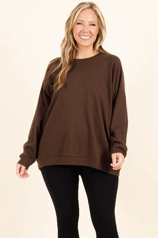 women's tops for those who seek both style and comfortCovered In You Pullover, Americano