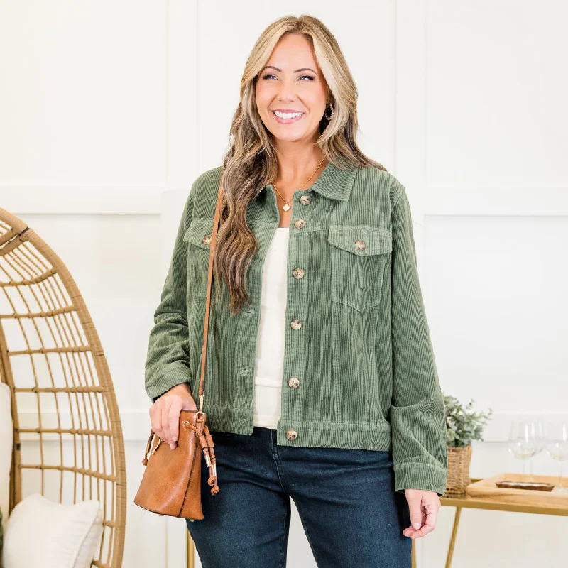 women's tops for those who want to create outfits that are both trendy and timelessWhat Once Was Jacket, Olive