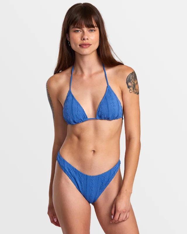 Cover-Up Female SwimwearSweetness Halter Triangle Bikini Top - Federal Blue