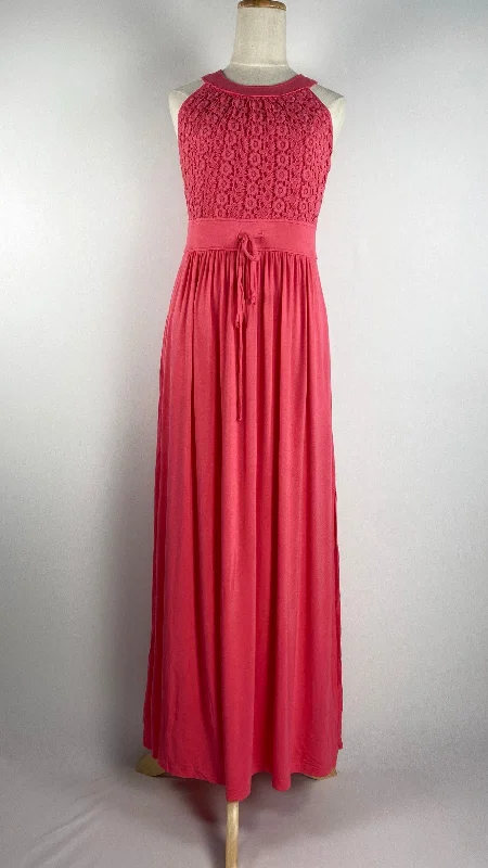 Chic DressSleeveless Soft Stretch Maxi Dress, Pink