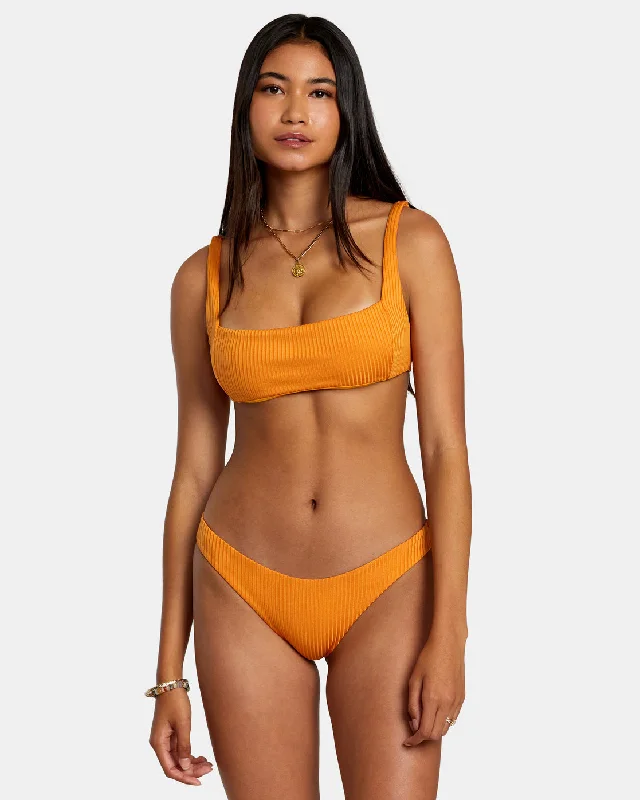 Floral Female SwimwearTangerine Shimmer Bralette Bikini Top - Tangerine