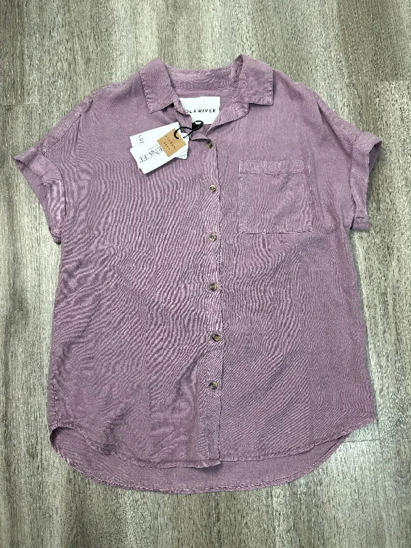 women's tops for business casual attireBlouse Short Sleeve By Lola River In Purple, Size: S