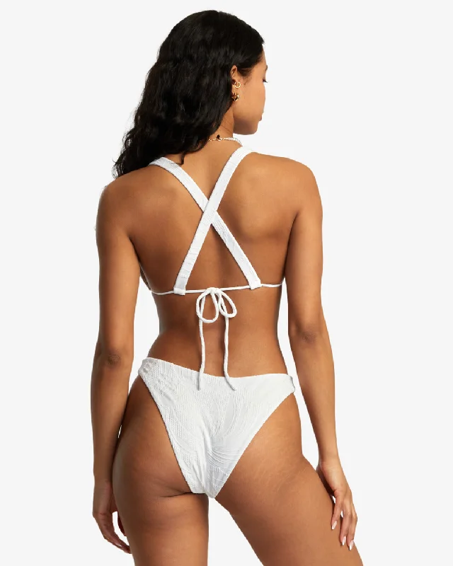 Flattering Female SwimwearPalm Grooves Medium French Bikini Bottoms - Whisper White