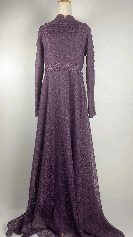 women's velvet dressesLong Sleeve Maxi Dress with Beading, Mauve