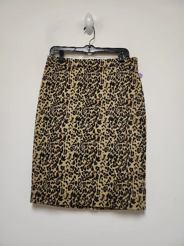 women's fair-trade solid-color skirtsAnimal Print Skirt Midi J. Crew, Size 8