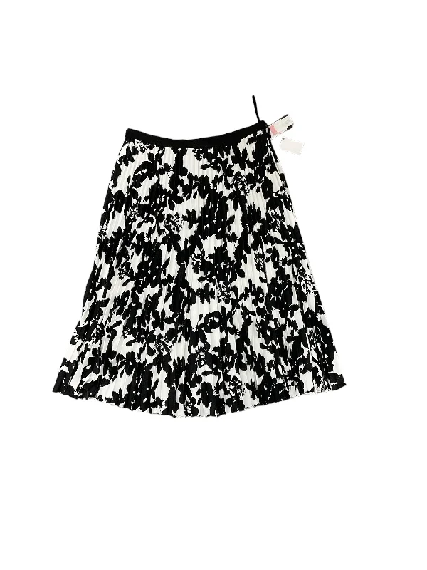 women's flowy midi skirts with pocketsBlack & White Skirt Designer Karl Lagerfeld, Size 10