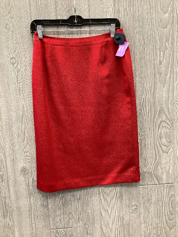 women's retro denim skirtsRed Skirt Midi Talbots, Size S