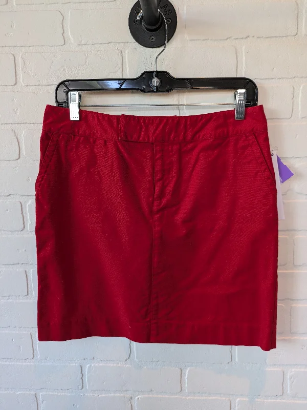 women's breathable cocktail skirtsRed Skirt Mini & Short Banana Republic, Size 4