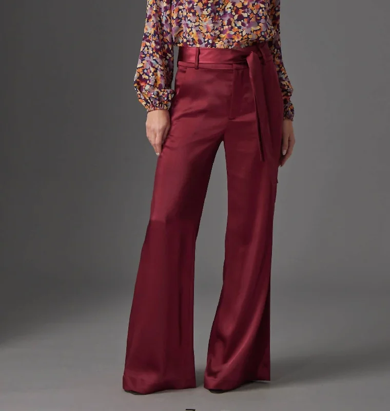 women's striped pantsOaklyn Pant In Burgundy