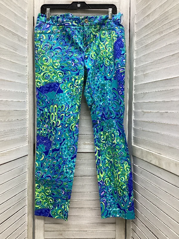 women's patterned pantsPants Cropped By Lilly Pulitzer In Blue, Size: 10