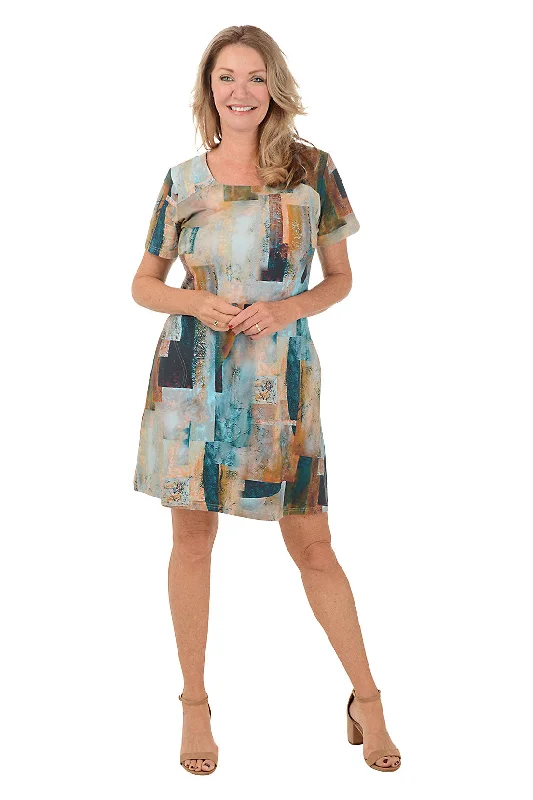 women's maximalist dressesJaden Square Neck Short Sleeve Dress