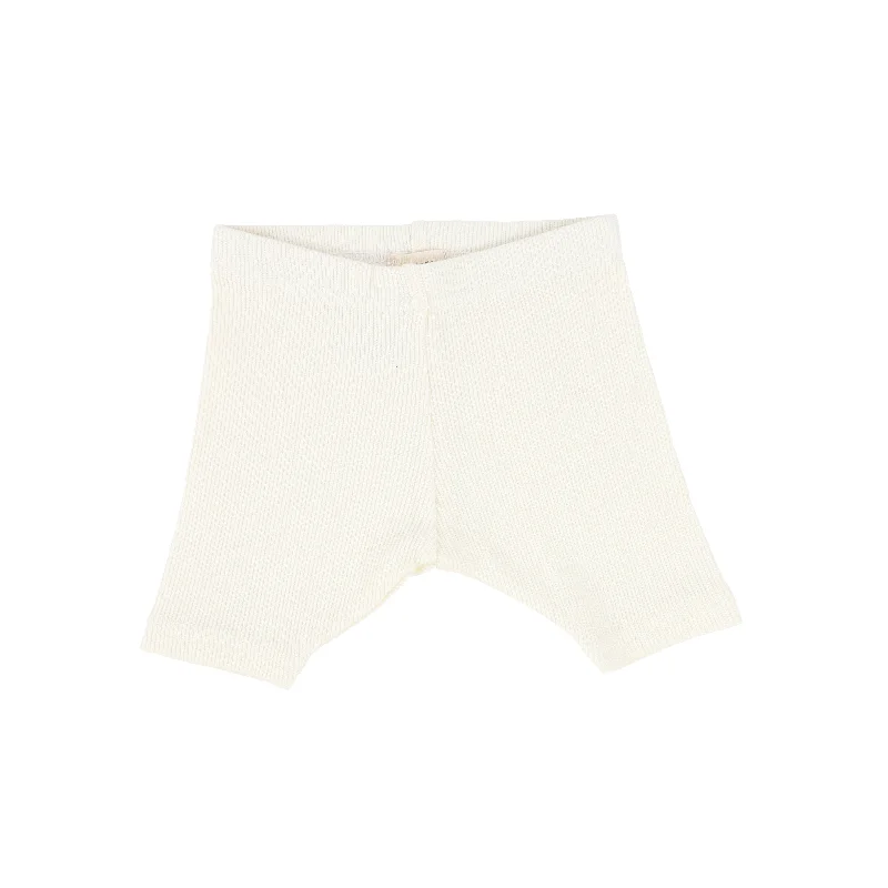 women's chiffon shortsLil Legs Ribbed Shorts - Ivory