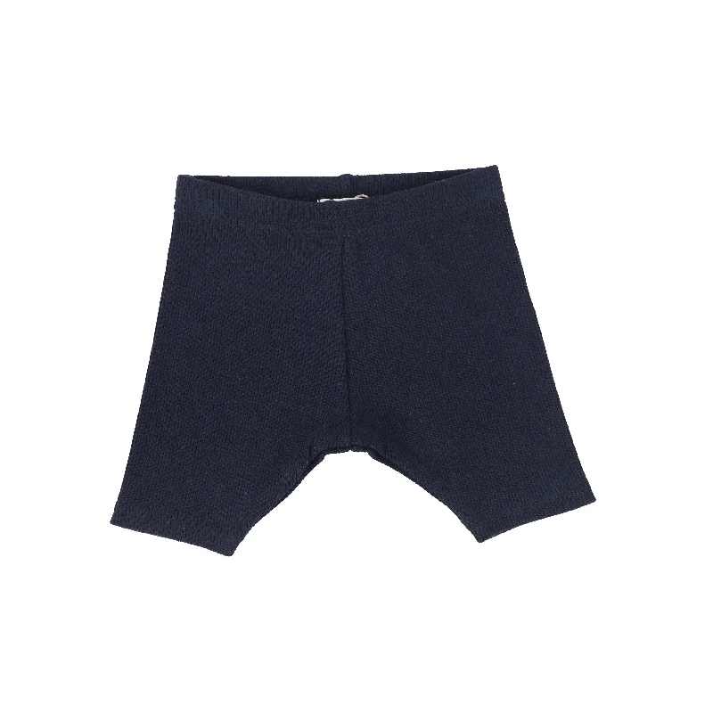 women's elastic waist shortsLil Legs Ribbed Shorts - Navy