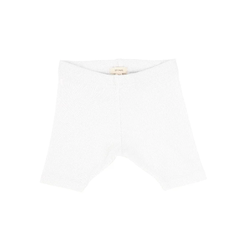 women's silk shortsLil Legs Ribbed Shorts - Pure White