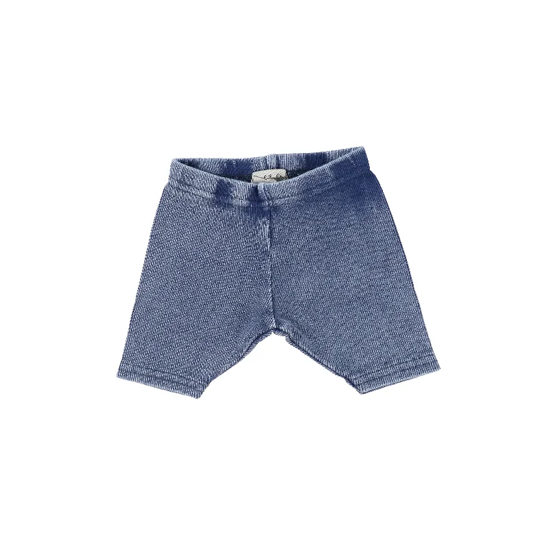 women's mid-rise shortsLil Legs Ribbed Shorts - Blue Wash