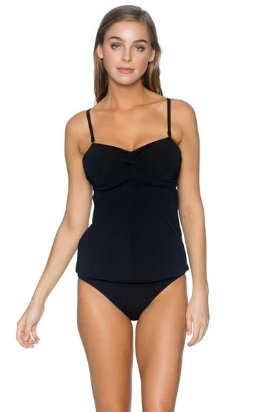 lace women's topsIconic Twist Tankini Black- 70EFGH