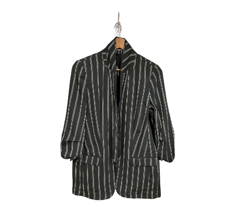 women's coats for those who prefer classic over trendyBlazer By Express In Striped Pattern, Size: L