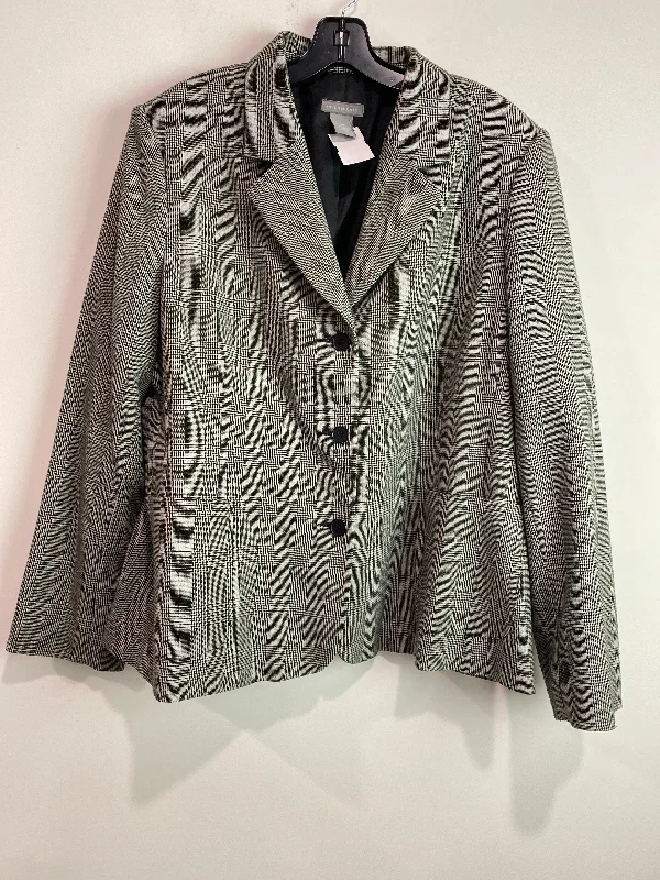 women's coats for smart casual looksBlazer By Investments In Grey, Size: 1x