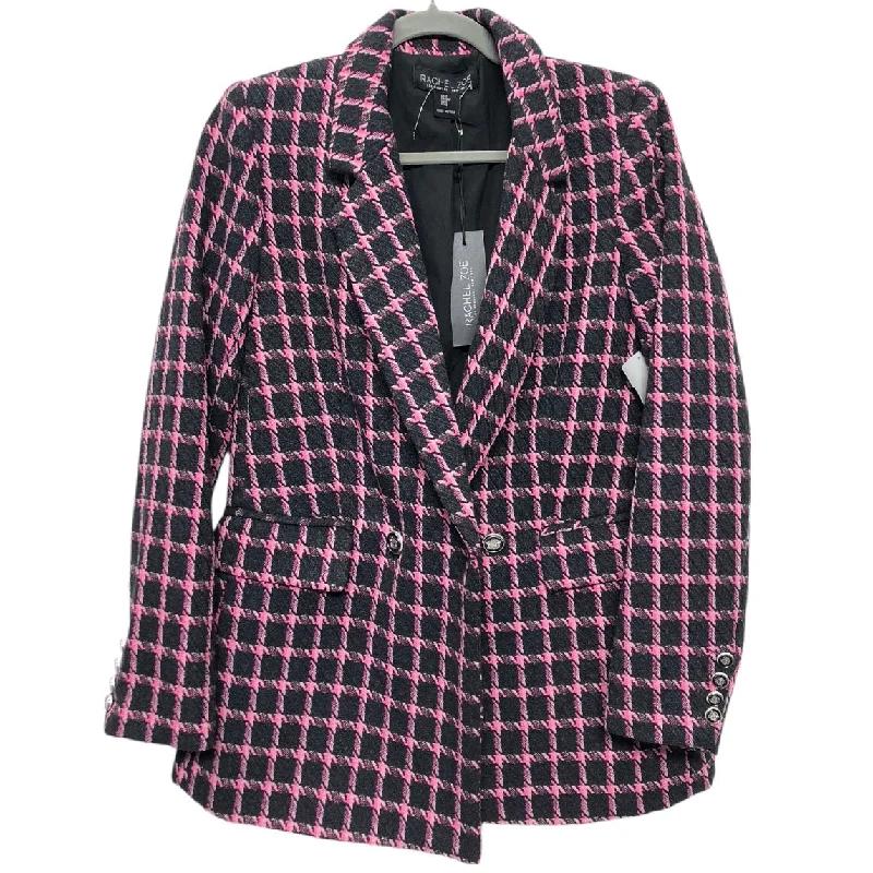 women's coats with geometric patternsBlazer By Rachel Zoe In Black & Pink, Size: S