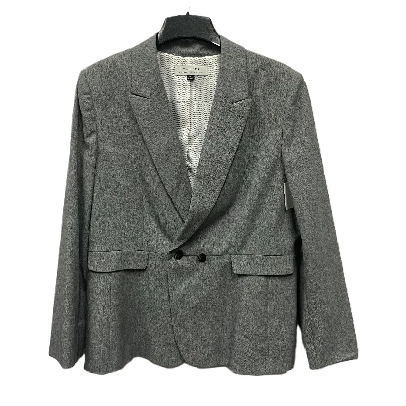 women's coats for city wearBlazer By Tahari By Arthur Levine In Grey, Size: 1x