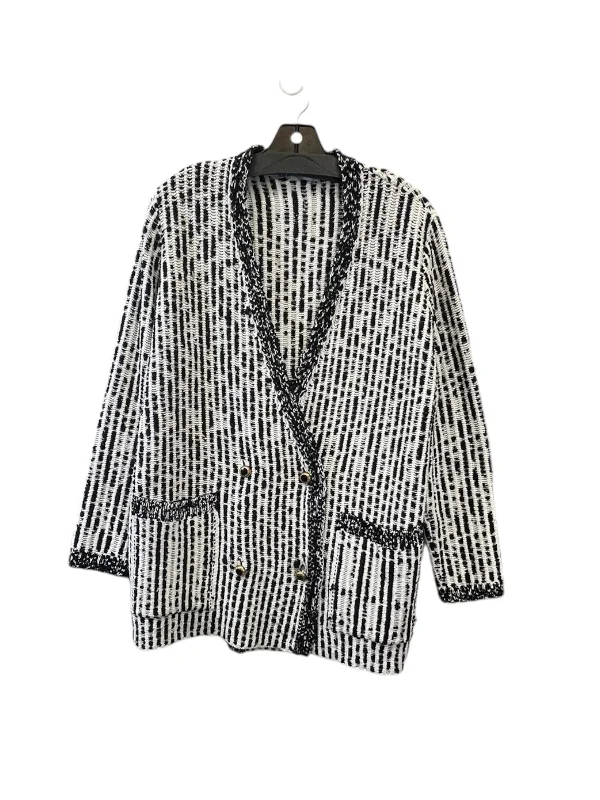 women's coats for rainy weatherBlazer By Zara In Black & White, Size: S