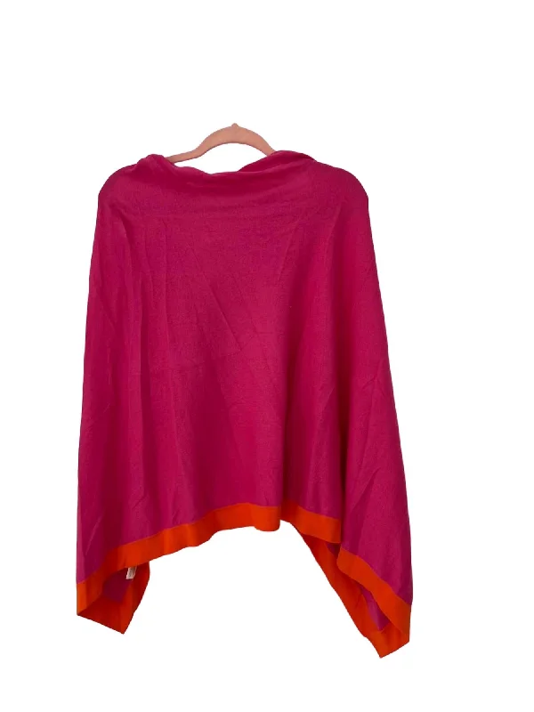 Affordable SweatersCarolyn Poncho In Hot Pink/apricot