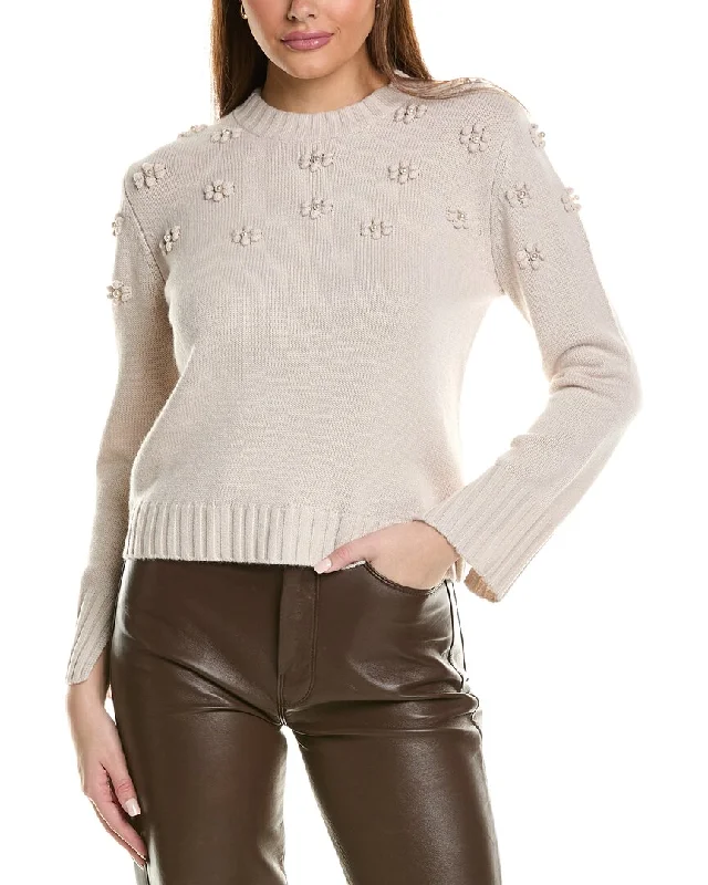 Flannel-Lined SweatersHannah Rose Pearl Bobble Cluster Wool & Cashmere-Blend Sweater