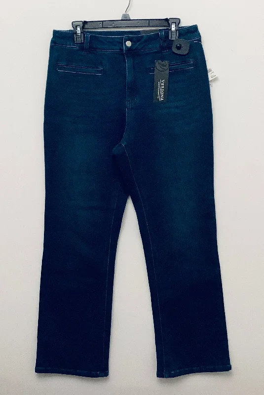 Jeans Boot Cut By Versona In Blue Denim, Size: 10