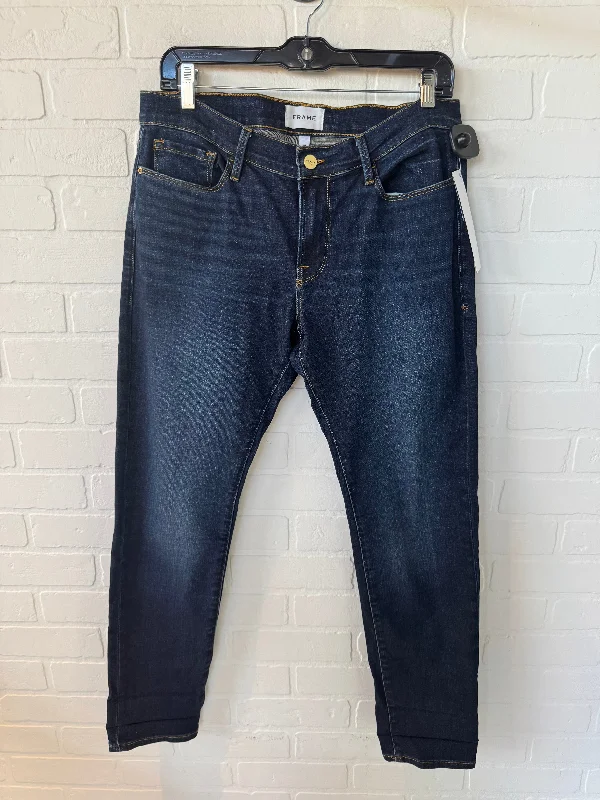 Jeans Skinny By Frame In Blue Denim, Size: 6