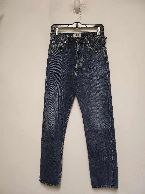 Jeans Straight By Agolde In Blue Denim, Size: 4