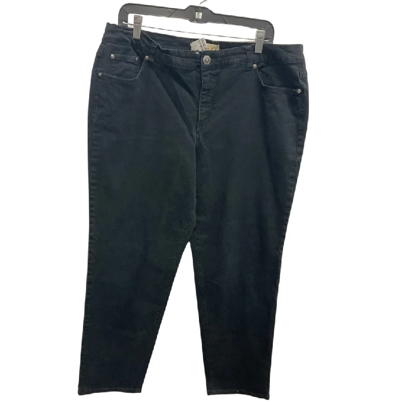 Jeans Straight By Just My Size In Black, Size: 20