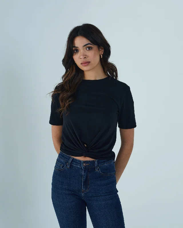 off-the-shoulder women's topsGreer Tee Black