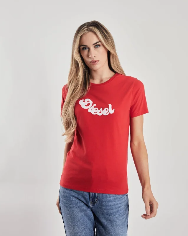 women's tops for those who appreciate subtle and muted tonesAliina T-Shirt Tango Red